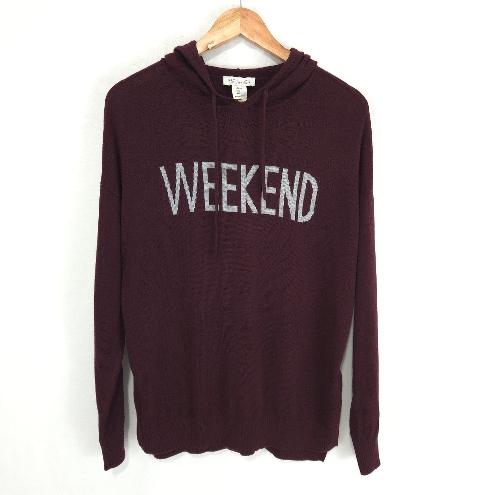 Rachel Zoe Women's Burgundy 'Weekend' Hoodie Pullover Sweater
